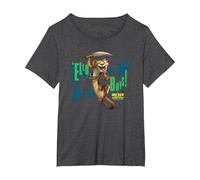 The Ice Age Adventures of Buck Wild 'Ello Boys T-Shirt, Femme Grandes Tailles, Chiné Foncé, 5X
