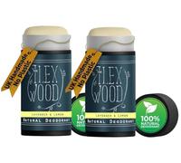 The Ilex Wood Déodorant naturel à la lavande et au citron - Lot de 2 (2 x 70 ml) - Déodorant naturel dans un tube en carton écologique, végétalien, sans plastique, sans alcool, sans sels d'aluminium