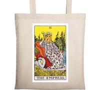 The Impress Tarot Card Art Logo Sac fourre-tout en coton naturel écologique Beige, beige, Taille unique