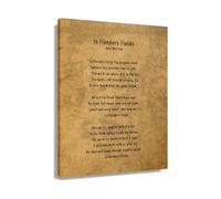 The In Flanders Fields Poem Print, Classic War Poetry for Remembrance, Educational Wall Art for History Buffs and Teachers(Framed,12X18inch(30X45cm))