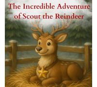 The Incredible Adventure of Scout the Reindeer: Christmas story | 35 illustrations | PREMIUM | 8,5 x 8,5 | Printed on right-hand pages only | PERFECT FOR MARKERS
