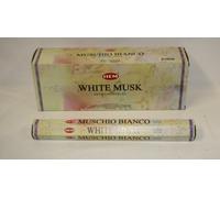 The India Connection Ourlet d'encens Musc blanc - Marque - 1 Lot d'environ 20 bâtonnets