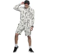 The Indian Garage Co Sweat à capuche abstrait pour homme avec coupe normale, Blanc., XL