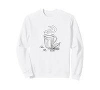 Thé Indien Chai Desi Minimal Line Art Design élégant Sweatshirt