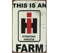 The International Harvester Farm P03 Plaque murale publicitaire en métal de style vintage 20,3 x 30,5 cm