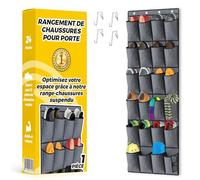 The Inventions Emporium Range chaussures suspendu derrière la porte - Porte chaussures suspendu idéal pour rangement chaussure porte, dressing, armoire de rangement vêtements ou placard (1)