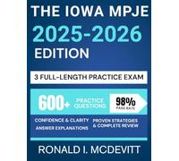 The Iowa MPJE 2025-2026 Edition: Your Complete Roadmap to Navigating Pharmacy Law, Featuring Targeted Review, Realistic Practice Questions, and Clear Legal Breakdowns.