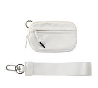 The Iris' Wallet 2e génération, 15,2 x 8,6 cm The Iris Pouch Wristlet, étui pour cartes à fermeture éclair avec fenêtre pour carte d'identité/dragonne, beige, Dragonne de poche