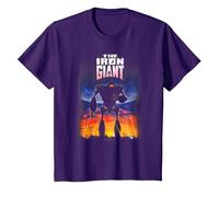 The Iron Giant Poster T-Shirt, Enfant, Violet, 8 Ans