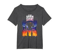 The Iron Giant Poster T-Shirt, Femme Grandes Tailles, Chiné Foncé, 3X