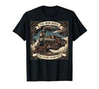 The Iron Horse Locomotive à Vapeur Vintage Train Art T-Shirt