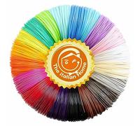 The Italian Home® Fil 3D - 20 Couleurs PLA 1.75 (3 Fluorescentes), 20 Recharges pour Stylo 3D (5 Mètres Chacune/100 Mètres au Total) - Matériau et Recharge (100M 20 Couleurs)