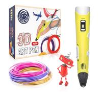The Italian Home® Stylo 3D Plus + filaments PLA - 20 Couleurs (4 Fluorescentes) - Guide illustré en français Offert - Alimentation EU Incluse - Stylo 3D Enfant 10 Ans, Crayon 3D