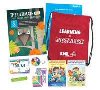 The IXL Ultimate 3rd Grade Math Backpack, Includes Workbook, Mathwood Forest Readers, Hands-On Math Tool Kit, and Parental Support Guide