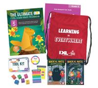 The IXL Ultimate 5th Grade Math Backpack, Includes Workbook, Magical Math Readers, Tool Kit, and User Guide