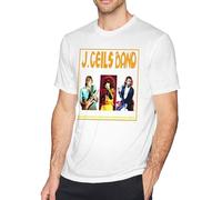 The J.Geils Band T Shirt Men's Fashion Cotton Round Neck Short Sleeve Tees White Manches Courtes(Large)