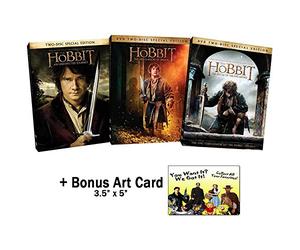 The J. R. R. Tolkien Famous Works Collection: The Hobbit - Complete Special Edition Movie Series 1-3 (An Unexpected Journey / Desolation of Smaug / Battle of the Five Armies) + Bonus Art Card