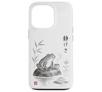 Thé Japonais Sumi-e Frog Tea Art Zen Ink Wash Serenity Coque pour iPhone 13 Pro