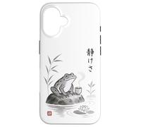 Thé Japonais Sumi-e Frog Tea Art Zen Ink Wash Serenity Coque pour iPhone 16