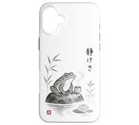 Thé Japonais Sumi-e Frog Tea Art Zen Ink Wash Serenity Coque pour iPhone 16 Plus