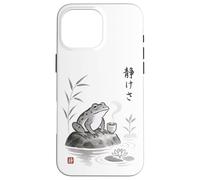 Thé Japonais Sumi-e Frog Tea Art Zen Ink Wash Serenity Coque pour iPhone 16 Pro Max