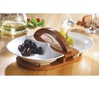 The Jay Companies 5908-2SEC-GB You're Invited Serveur 2 sections avec support Blanc