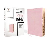 The Jesus Bible, NIV Edition, (With Thumb Tabs to Help Locate the Books of the Bible), Leathersoft over Board, Pink, Thumb Indexed, Comfort Print