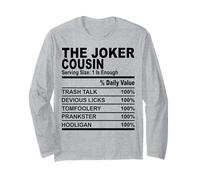 The Joker Cousin Nutrition Fact Funny Cousins Hommes Femmes Manche Longue
