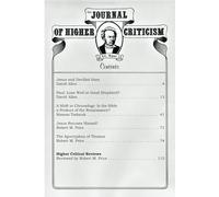 The Journal of Higher Criticism Volume 20 Number 1