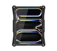 The Joy Factory aXtion Bold MP Étui pour iPad Pro 33 cm (M4) - Résistant aux chocs de qualité militaire, compatible avec MagConnect - Noir - Étui pour le travail, les voyages, utilisation mains libres