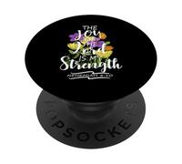 The Joy Of The Lord Is My Strength Jolie écriture florale PopSockets PopGrip Adhésif