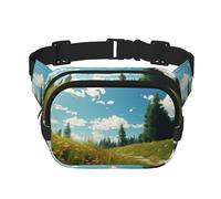 The Joy of the Wild Square Sac banane double couche avec bandoulière réglable Idéal pour les sports de plein air, noir, One Size