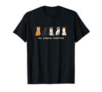 The Judging Committee Cat Lovers Panneau de Jugement pour propriétaire d'animaux T-Shirt