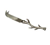 The Just Slate Company JS/CK/S/B Couteau à fromage en acier inoxydable Motif bois de cerf