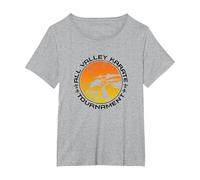 The Karate Kid Tournoi de Karaté All Valley T-Shirt, Femme Grandes Tailles, Gris Chiné, 5X