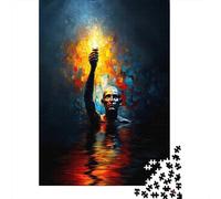 The Keeper Beneath The Flood - The Hand That Held The Flame Puzzle Adulte 1000 Pièces, 70x50cm/1000pcs, Carton Blanc avec Une Surface Lisse; Défi À Relever Seul Ou À Plusieurs