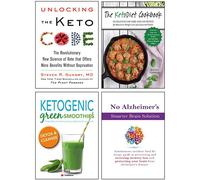The KetoDiet Cookbook, Ketogenic Green Smoothies, No Alzheimer's Smarter Brain Keto Solution, Unlocking the Keto Code [Hardcover] 4 Books Collection Set - Martina Slajerova