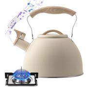 Thé Kettle - Bouilloire D'eau Chaude | Bouilloires En Acier Inoxydable | 3L TEAPOT VINTAGE VINTAGE | Tépotes Sifflet Style Rétro Pour La Manchette À Preuves Chaleur | Accessoires Cuisine P