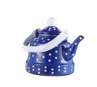 Thé Kettle Stoveetop sifflant Teakettle Ancienne cloche pot émail camping théme bouilloire bouillons poêles de camping