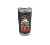 The Kickboxing Casse-Noisette Funny Christmas Kickboxer Gobelet isotherme en acier inoxydable double paroi