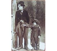 The Kid (1921) : Charlie Chaplin, Enseignes en métal, décoration murale millésime