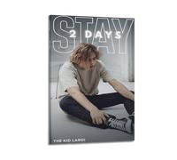 The Kid Laroi Couverture de l'album signée Limited - Couverture d'album de musique - Affiche de musique pop Hip Hop Rap - Toile murale pour fille et garçon - Décoration de dortoir - 50 x 75 cm - Cadre