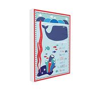 The Kids Room by Stupell Whale in The Ocean Toile décorative Motif chambre d'enfant 16 x 20 cm
