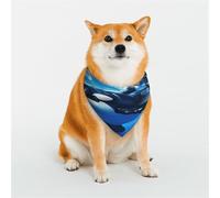 The Killer Whale in the Sea Dog Bandana pour chiens de petite, moyenne et grande taille, foulard triangle pour fille ou garçon