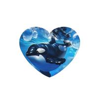 The Killer Whale in the sea Lot de 4 cartes désodorisantes jetables à suspendre pour véhicules, parfum lavande