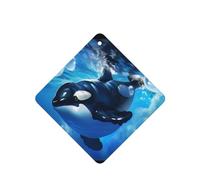 The Killer Whale in the sea Lot de 4 cartes désodorisantes jetables à suspendre pour véhicules, parfum lavande