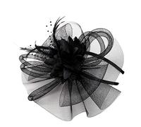 The Killers Hat Y Pen Rubans Mesh Women Hat and Feathers Fashion Wedding Bibi N Party Caps Baseball Hat Small Head, Noir , Taille unique