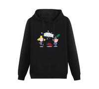THE KING OF TOMATO Ben and Holly'S Little Kingdom Hoody Unisex Ptinted Hoodies Long Sleeve Men's Hooded with Pocket Black L