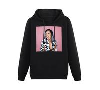 THE KING OF TOMATO Cardi B Bodak Yellow Festival Trendy Hip Hop Hoody Unisex Long Sleeve Hooded with Pocket Black S