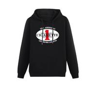 THE KING OF TOMATO Cigarette Racing Team Speedboat Boat Powerboat Engine Hoody Unisex Long Sleeve Hooded with Pocket Black L